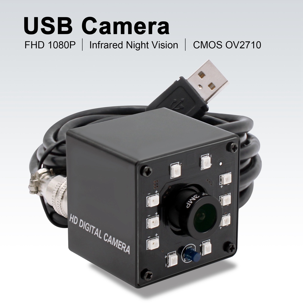 ELP Camera Night Vision 2Mega Pixels 1920x1080P 30fps Ov2710 CMOS HD