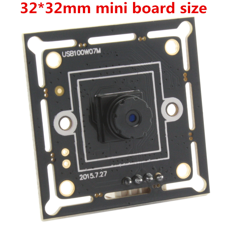 ELP 720P Mini Webcam 32*32mm High speed USB2.0 MJPEG 30fps HD USB Camera module With M7 45 degree lens