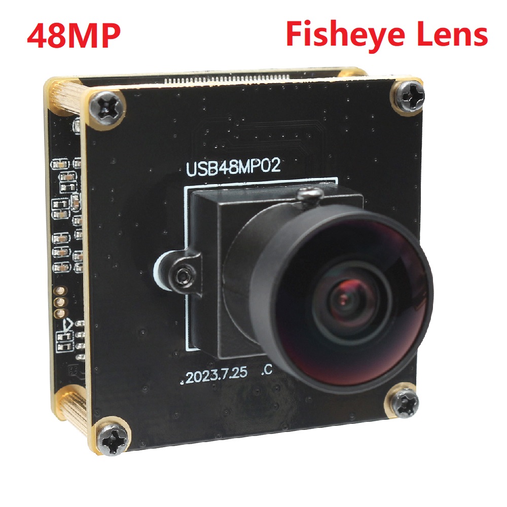 ELP 8K USB Camera 8000x6000 30fps 4K CMOS IMX586 Wide Angle 48MP Fisheye USB2.0 UHD Webcam Module For Lightburn Laser Camera