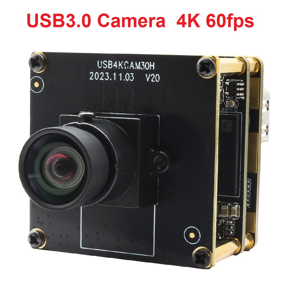ELP 8MP USB3.0 Camera HDMI 4K 60fps OEM HD Laptop Webcam No Distortion Lens H.264 Camera USB Driver Free Face Recogonition Camera Module