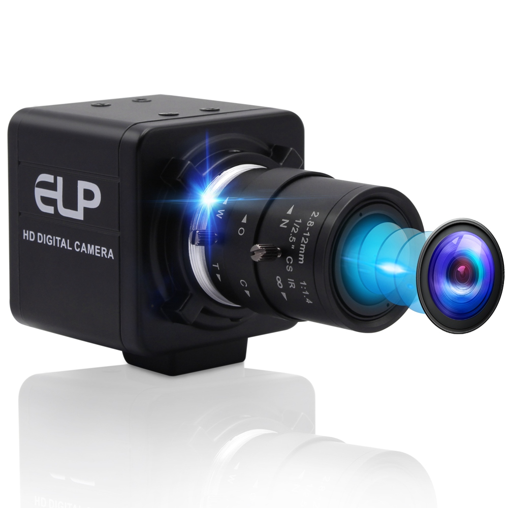 ELP 4K Ultra HD Webcam Optical Zoom Camera with 2.8-12mm Varifocal Lens 3840x2160@30fps Super High Definition Sony IMX415 USB Cameras