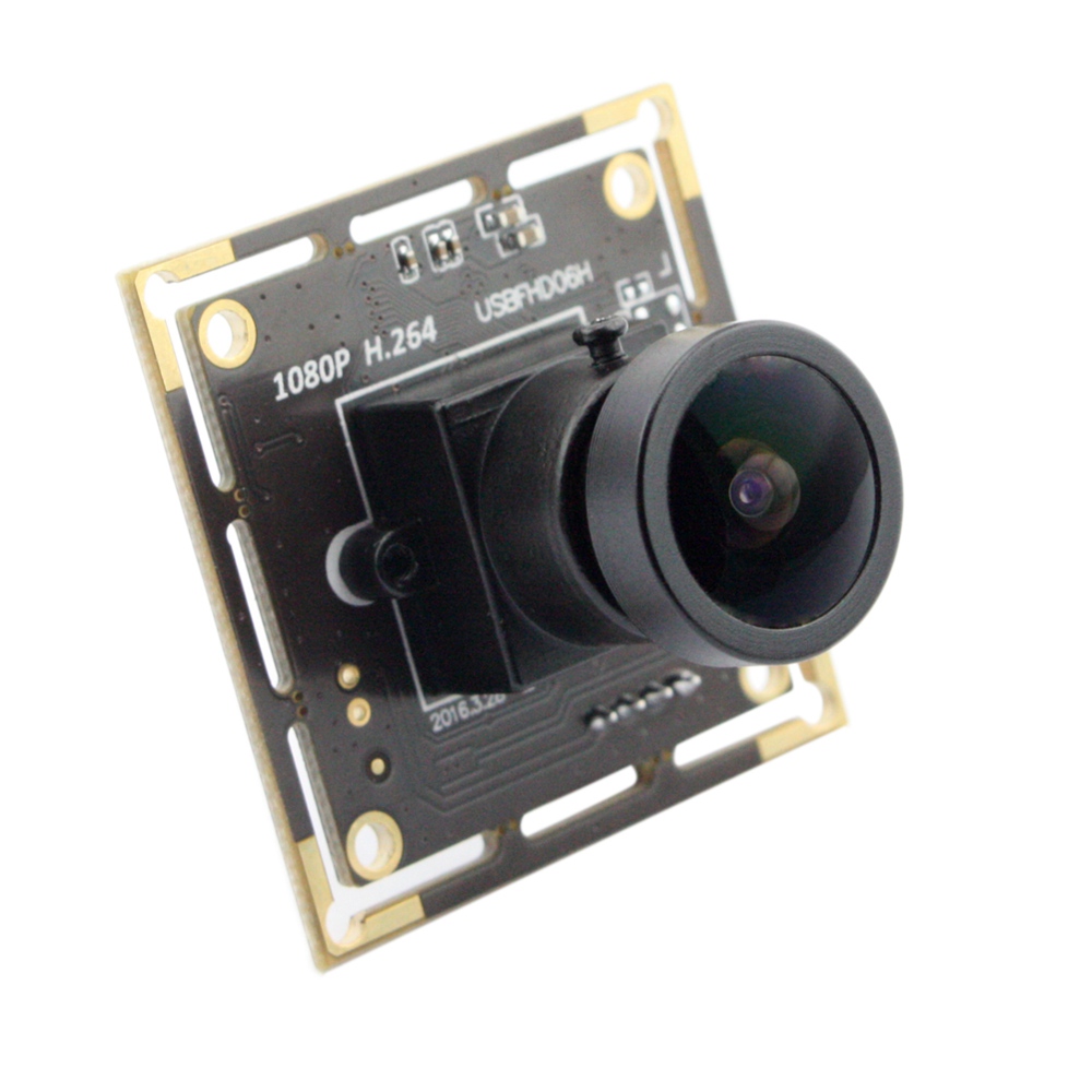 ELP Driverless PC Webcam With Sony IMX323 Color Sensor HD USB Camera UVC Plug& Play USB Camera H.264 1080P 30fps Wide Angle Camera Module Low Light Cam (2.9mm lens)