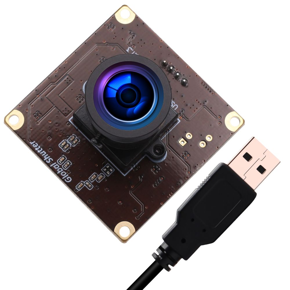 ELP Wide Angle Global Shutter USB Camera 2.9mm lens Aptina AR0234 Color Full HD 90fps Webcam Camera Module For Machine Vision