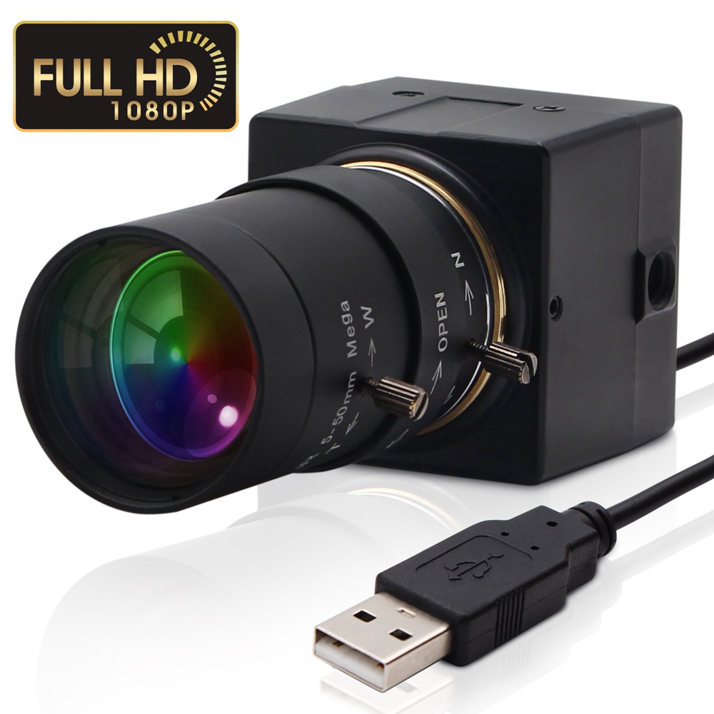 ELP 2Megapixels Sony IMX322 Low illumination H.264 USB Camera With 5-50mm Varifocal Lens,Support Audio